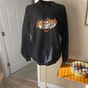 Harley-Davidson Black and Orange Sweatshirt. NWOT